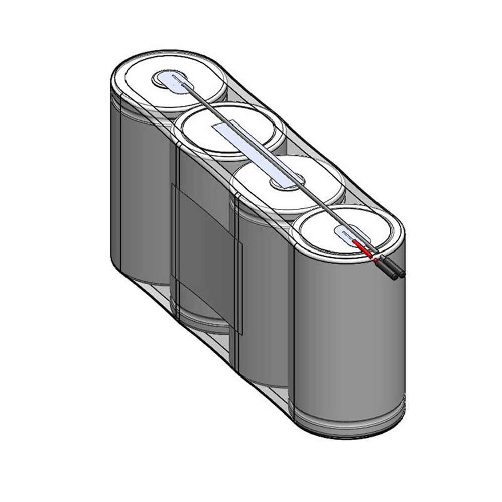 Rechargeable Battery Pack
4,8 V 4000 mAh NiCd F4x1 Row 
