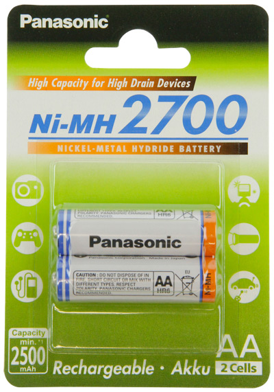 Panasonic High Capacity BK-3HGAE AA Mignon - 2 pack (blister) 
