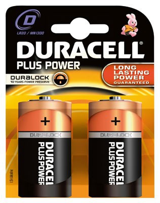 Duracell Plus Power MN1300 D Mono - 2 pack (blister pack)
