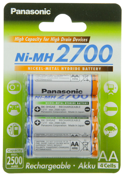 Panasonic High Capacity BK-3HGAE AA Mignon - 4 pack (blister) 
