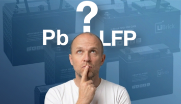 A man with a questioning look on his face. Above his head are the chemical symbols for lead and LFP.