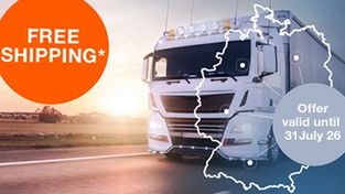 Truck driving on a road