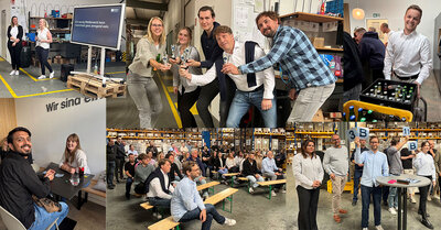 Colage aus mehreren Bildern mit verschiedenen Menschen im Lager