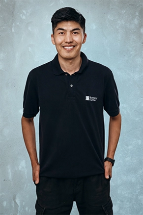 Erlan Arunov, Assistant Technician bei Battery-Kutter