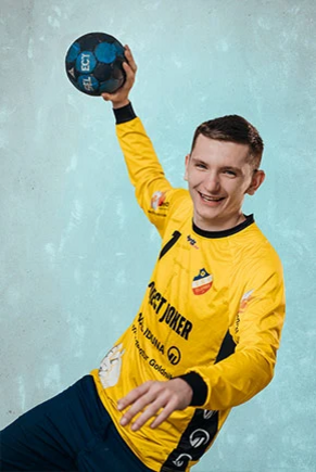 Man playing handball