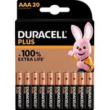 Duracell Plus AAA (MN2400/LR3) 20 pack Blister NEW