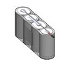 Rechargeable Battery Pack
4,8 V 4000 mAh NiCd F4x1 Row 
