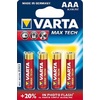 Varta MAX Tech 4703 AAA LR03 Micro - 4 pack (blister pack)
